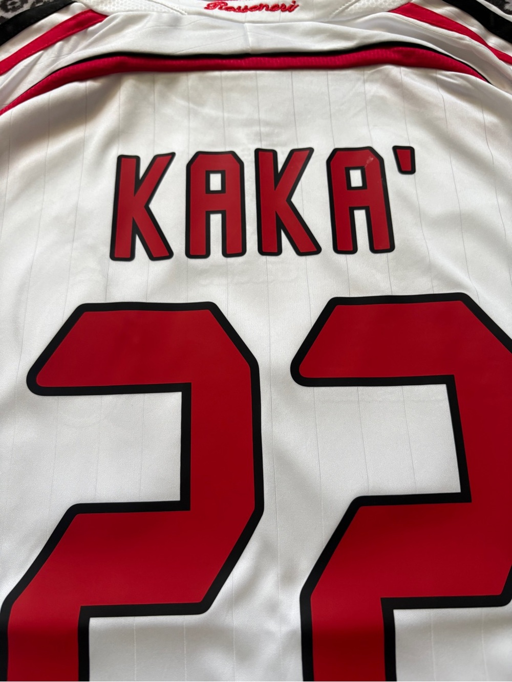 AC Milan 2007 Away Kaka #22 UCL Final Retro Soccer Jersey Size Men Large - Picture 8 of 10